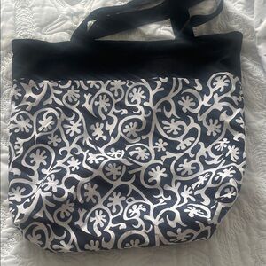 Elegant Black and White Patterned Tote